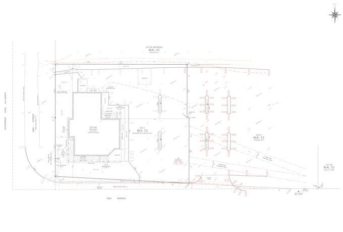 draft site plans, plot plans and topographic survey drawings in cad