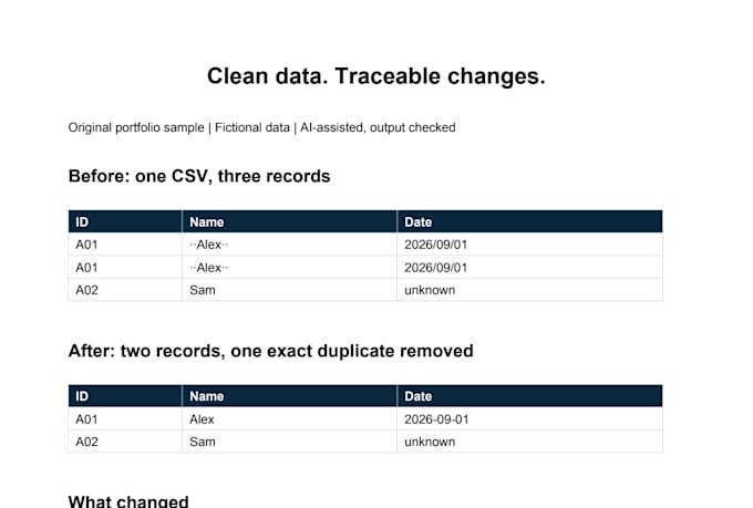clean and organize your excel or CSV data