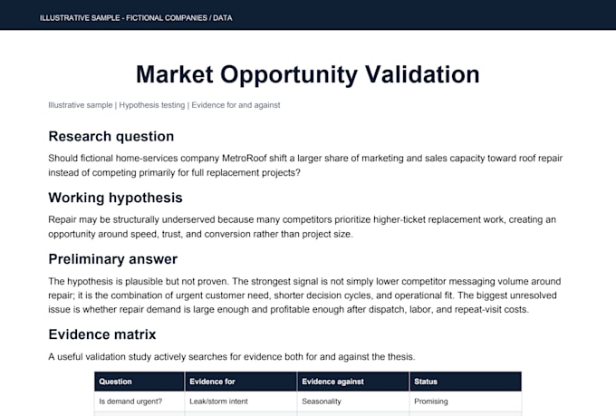 test your market opportunity with research