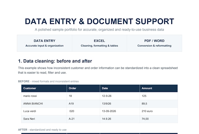 data entry, excel data entry and PDF to word or excel conversion