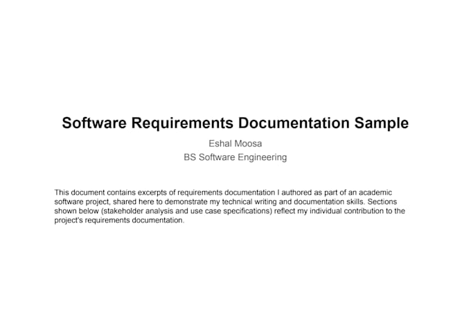 write clear technical documentation for your project
