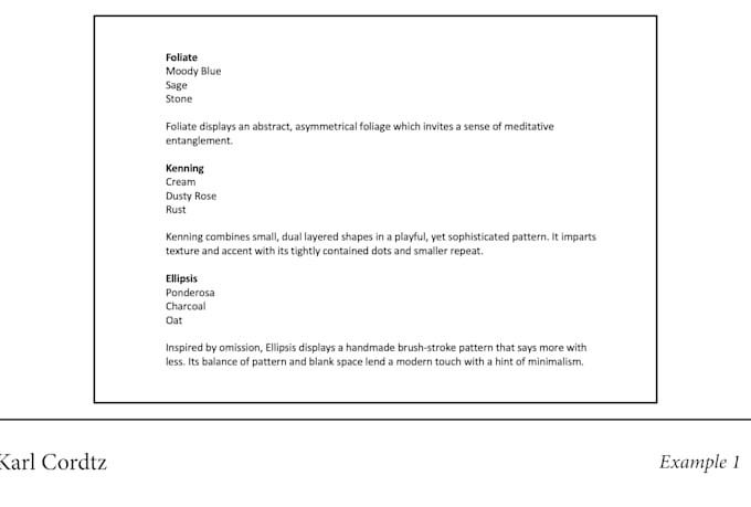 write one product description