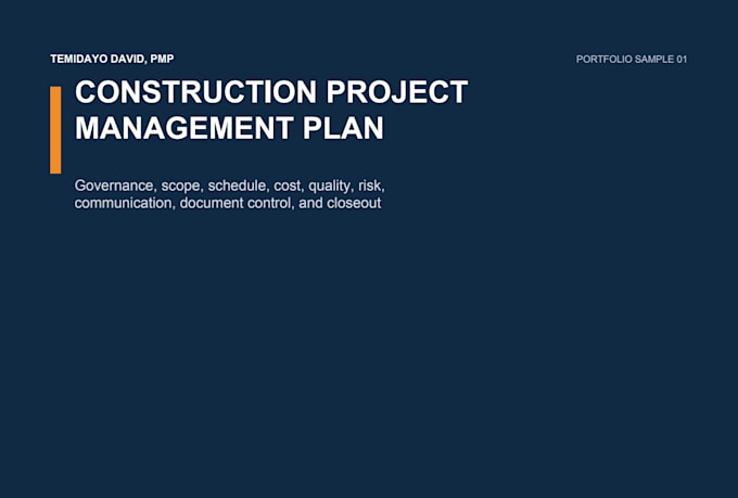 create professional construction project management documents