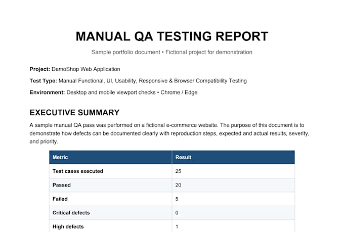 do manual testing and QA testing for your website or app