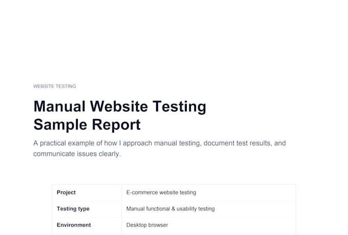 manually test your website