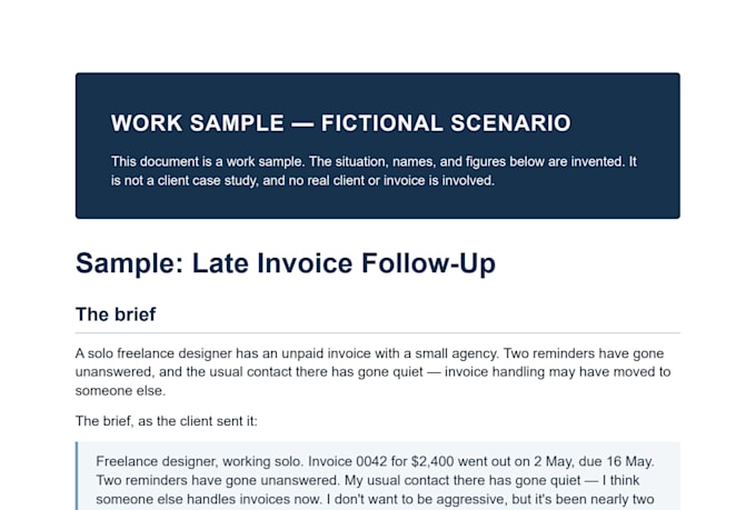handle client follow up and late invoice reminders for you