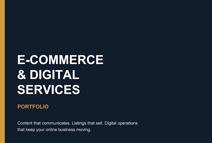 e commerce web development content creation
