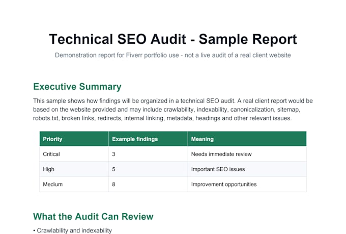 do a detailed technical SEO audit