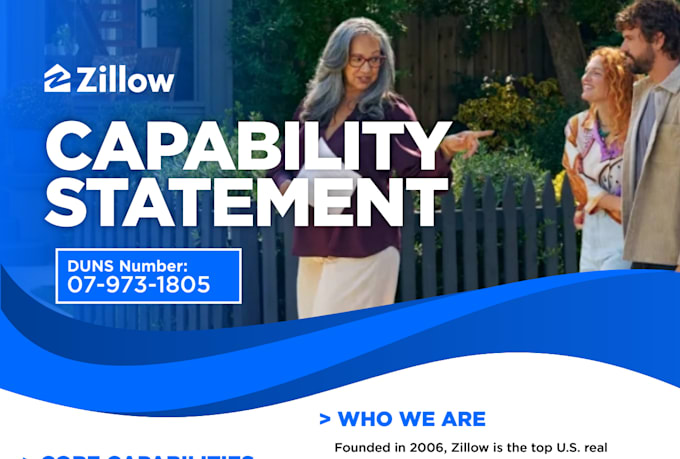design a professional federal government contract capability statement