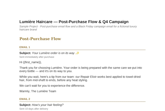 write email sequences that keep you booked solid