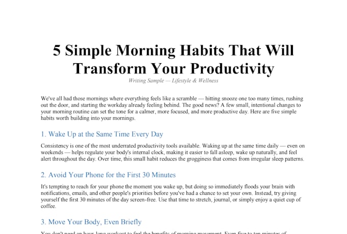 write high quality SEO articles and blog posts