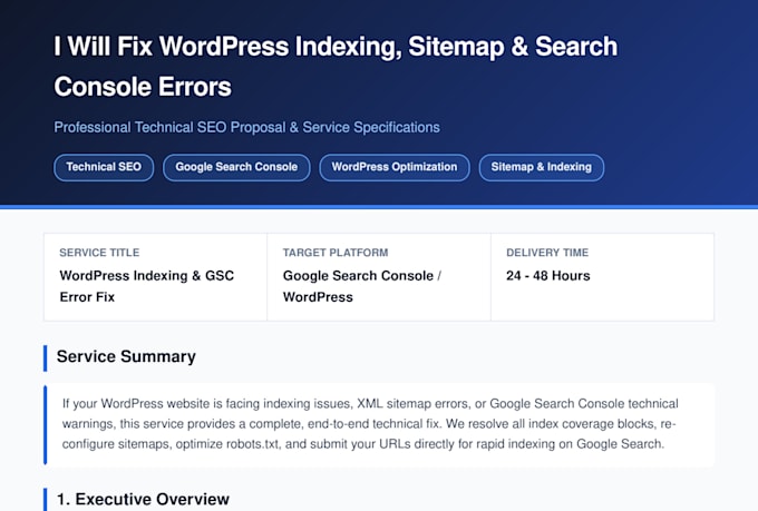 fix wordpress indexing , sitemap and search console errors