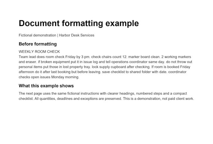 format your business document in word and PDF
