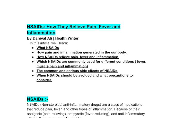 evidence based medicals articles heath content
