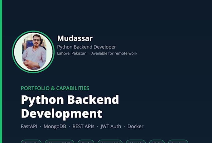build fastapi rest apis and scalable python backends