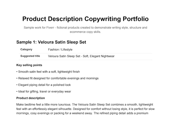 write SEO product descriptions that sell