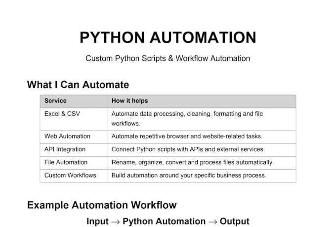 create custom python automation scripts