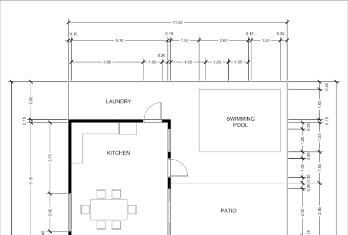 redraw floor plan sketches to autocad