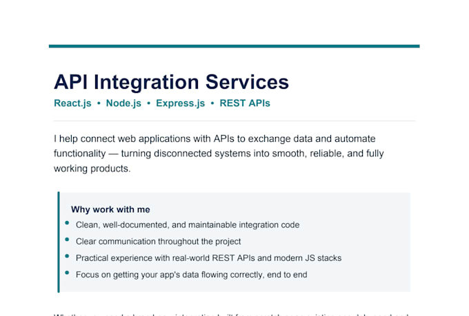 integrate rest apis into your react or node js application