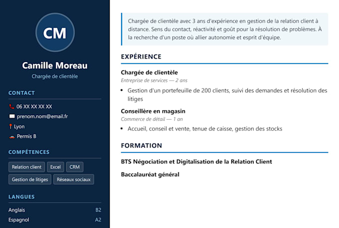 design your professional CV resume or business document