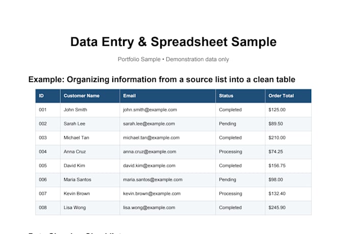 do typing and data entry
