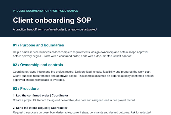 write an sop with a workflow map and checklist for your business