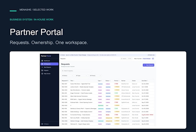 build a custom client portal for requests and status tracking