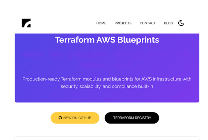 create AWS infrastructure using terraform