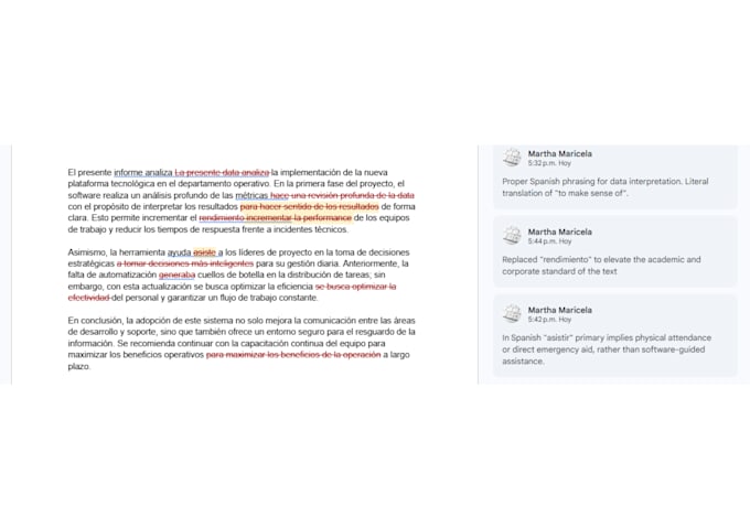 proofread and edit your spanish text