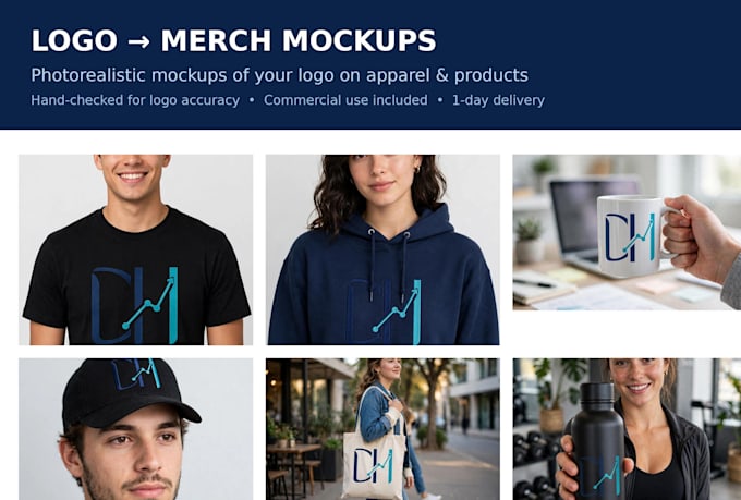 turn your logo into merch mockups