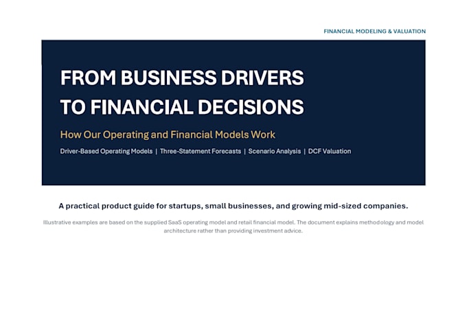 create a financial model, business forecast, dcf, and dashboard