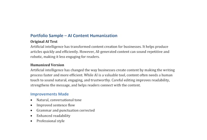 humanize ai content to sound natural and engaging