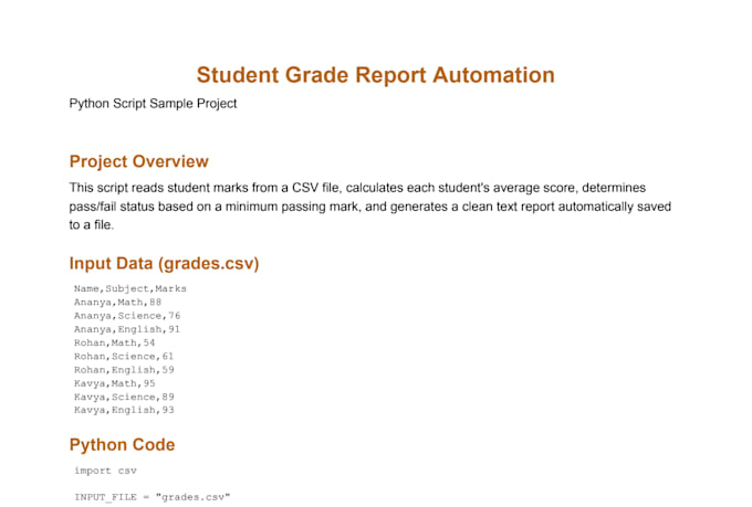 write simple python scripts for automation and calculations