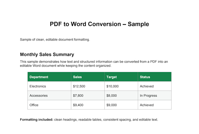 convert PDF to excel accurately