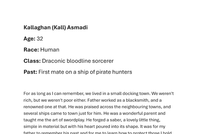 write a custom backstory for your ttrpg character