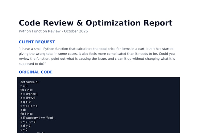 review your python or java code and explain issues clearly