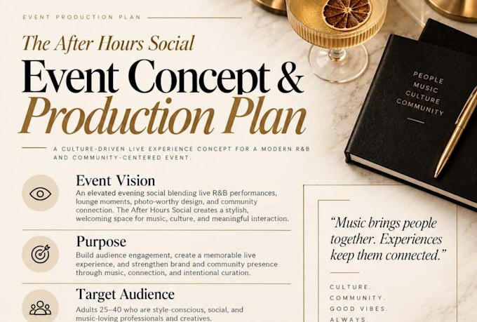 develop your event concept and production plan