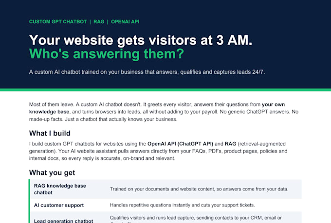 custom gpt chatbot for website, website chatbot, openai chatbot