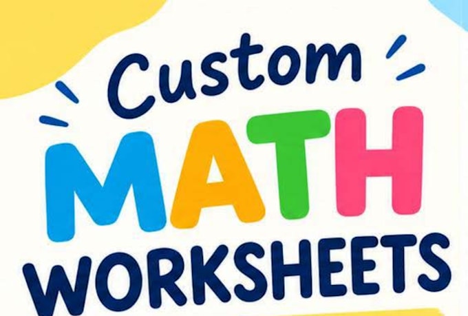 create custom math worksheets for students