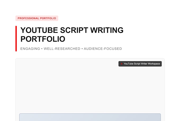 professional scripts for your youtube videos