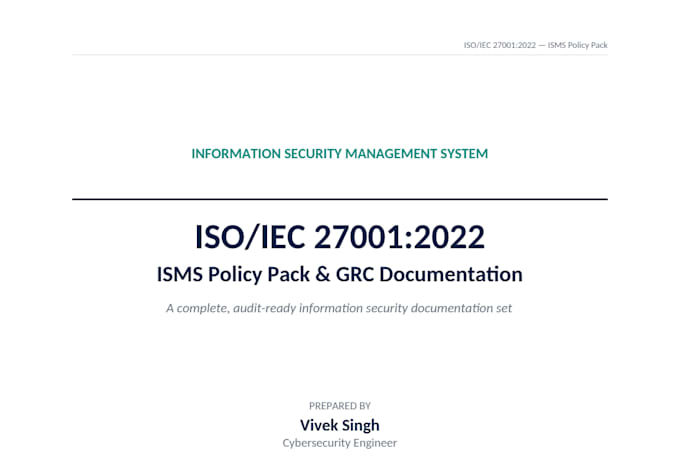 write iso 27001 policies and grc compliance documentation