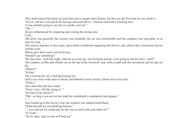write a custom romance or nsfw fanfiction story