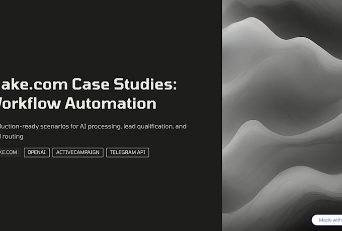 build custom make integromat automation and crm workflows