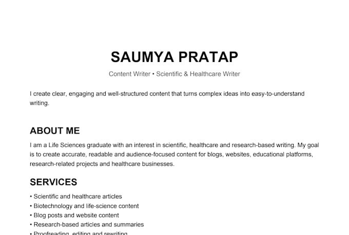 write engaging scientific and healthcare articles and content