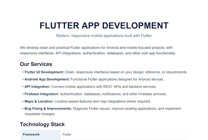 develop a flutter android app or fix your existing flutter app