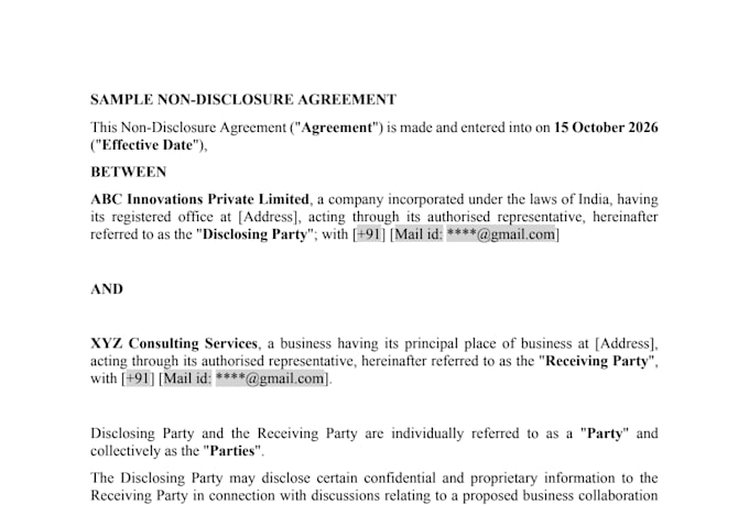 draft a customized nda or mou for your business