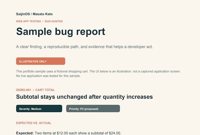 test your web app and report clear reproducible bugs