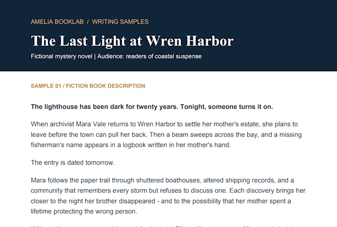 write an engaging amazon KDP book description and author bio