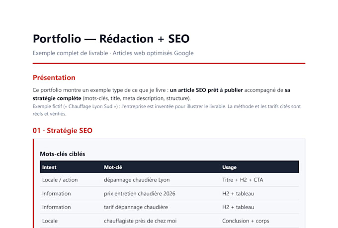 write SEO articles in french for your website