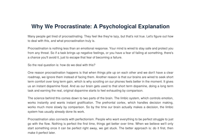 write research backed mental health and wellness blog posts